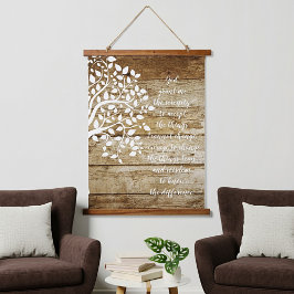 ツリー・オブ・ライフ・セレニティ祈りの言葉 吊り下げ型タペストリー