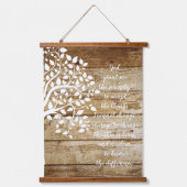 ツリー・オブ・ライフ・セレニティ祈りの言葉 吊り下げ型タペストリー (正面)