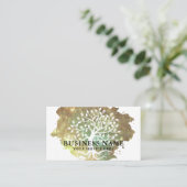 ツリー・オブ・ライフ・ヘルス・スパ・ホログラフィックガラスグリッター 名刺 (スタンド正面)
