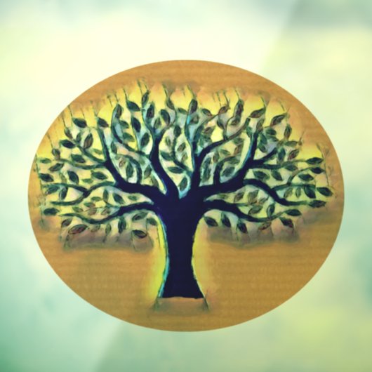 ツリー・オブ・ライフ・抽象芸術・自然・アート ウィンドウサイン (シート3)