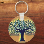 ツリー・オブ・ライフ・抽象芸術・自然・アート キーホルダー (正面)