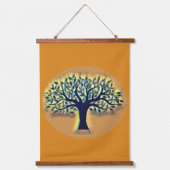 ツリー・オブ・ライフ・抽象芸術・自然・アート 吊り下げ型タペストリー (正面)