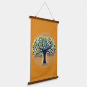 ツリー・オブ・ライフ・抽象芸術・自然・アート 吊り下げ型タペストリー (傾斜あり)