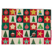 ツリー オーナメント スターズ スクエア ラージペーパーバッグ (裏面)