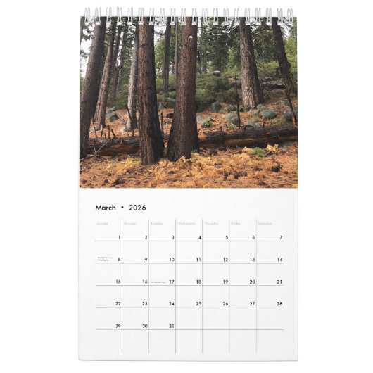 ツリー カレンダー (3月 2026)