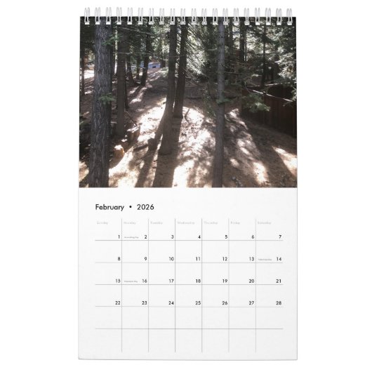 ツリー カレンダー (2月 2026)