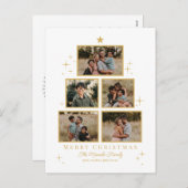 ツリー ギャラリー 編集可能 カラー ホリデー カード ポストカード (正面/裏面)