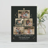 ツリー ギャラリー 編集可能 カラー ホリデー フォト カード (スタンド正面)