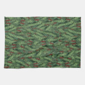 ツリー・クリスマスに赤い果実 キッチンタオル (横)