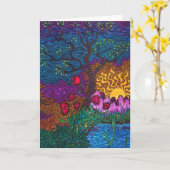 「ツリー」グリーティングカード カード (黄色い花)