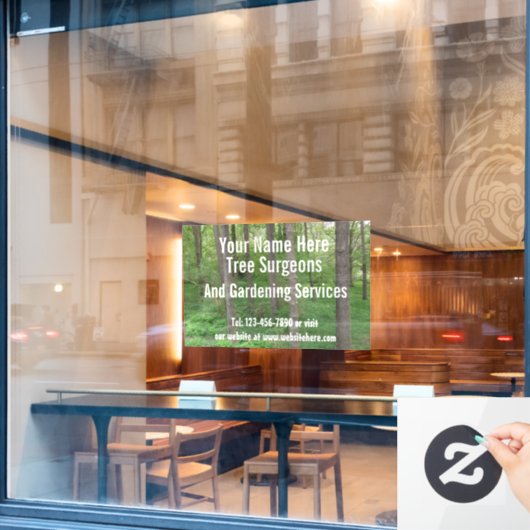 ツリー サージェン / ガーデンサービス カスタマイズ可能 ウィンドウサイン (カフェ窓)