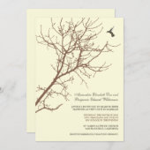 ツリー シルエット ウェディング 招待状(チョコレート) 招待状 (正面/裏面)