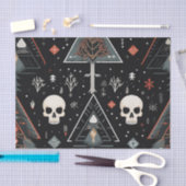 ツリー&スカルギフトティッシュ 薄葉紙 (クラフト)