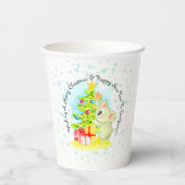 ツリー&スターオーストラリアクリスマスパーティー付きコアラ 紙コップ (裏面)