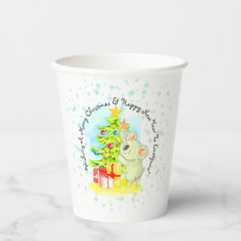 ツリー&スターオーストラリアクリスマスパーティー付きコアラ 紙コップ
