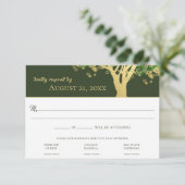 ツリー スター オブ デイビッド バー ミツバの返信招待状 招待状 (スタンド正面)