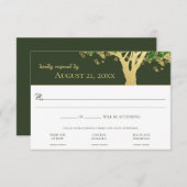 ツリー スター オブ デイビッド バー ミツバの返信招待状 招待状 (正面/裏面)