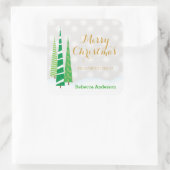 ツリー&スノーフレークスメリークリスマスベーキング スクエアシール (バッグ)