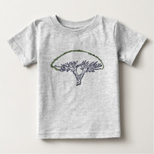 ツリー、ソコトラドラゴンツリースケッチボディスーツ ベビーTシャツ