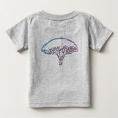 ツリー、ソコトラドラゴンツリースケッチボディスーツ ベビーTシャツ (裏面)