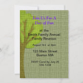 ツリー デザイン ファミリー リユニオン 招待状 (裏面)