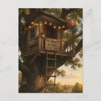 ツリー ハウス 大人の日だけ 挨拶メール ポストカード