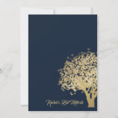 ツリー バット ミツバのゴールド スター オブ ダビデ 招待状 (裏面)