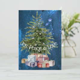 ツリー&プレゼントクリスマスグリーティングカード カード