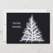 ツリー ホワイト クリスマス グラフィック クリスマス 招待状 (正面)
