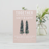 ツリー ミニマル ウェディング インビテーション (スタンド正面)