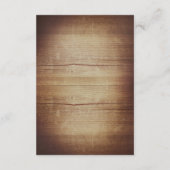 ツリー ライト ラスティック ウッド ウェディング RSVP カード (裏面)