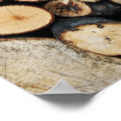 ツリー・ログのスタック ポスター (角)