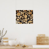 ツリー・ログのスタック ポスター (キッチン)
