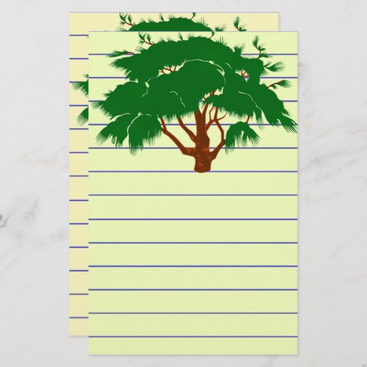 ツリー 便箋 (正面/裏面)