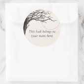 ツリー、古い新聞品質 ラウンドシール (バッグ)