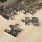 ツリー、水路、山の自然シーンパズル ジグソーパズル (側面)