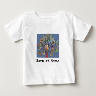 ツリー、生まれホーム ベビーTシャツ