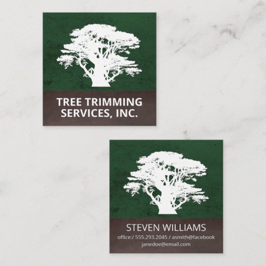 ツリー |造園 スクエア名刺 (正面/裏面)