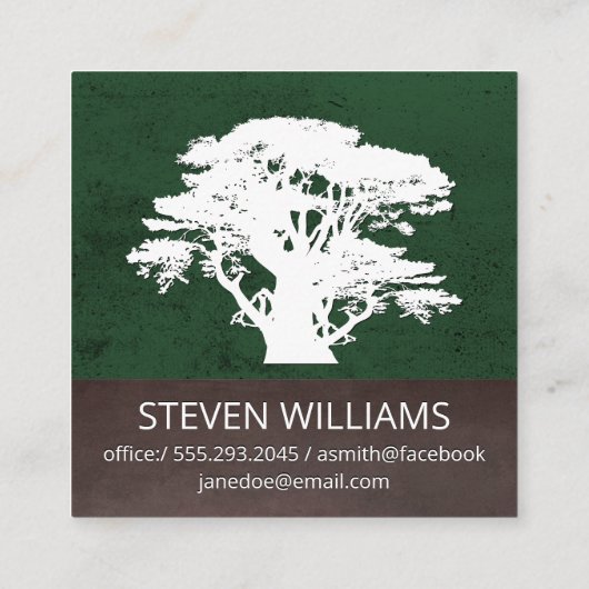 ツリー |造園 スクエア名刺 (裏面)