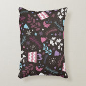 ツリー、雪、ギフトとクリスマスシームレスなパターン アクセントクッション (正面(垂直))