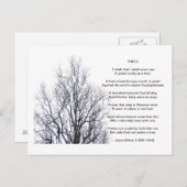 ツリー、Joyce Kilmer ポストカード (正面/裏面)