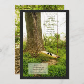 ツリーnスイングカントリーウエディング招待状wバード 招待状 (正面/裏面)