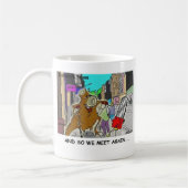 ツリーVsチェーンソーおもしろいリック・ロンドン・ギフト コーヒーマグカップ (左)