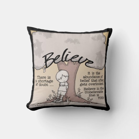 ツリ信じー クッション (正面)