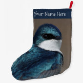 ツリ素晴らしツバメ・ソングバードのプロフィール ラージクリスマスストッキング (裏面)