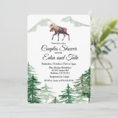 ツリ素朴ムースカップルシャワー招待状 招待状 (スタンド正面)