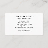 ツリ素朴ヨガインストラクター名刺 名刺 (裏面)