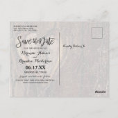 ツリ素朴ーハート写真の保存日付 ポストカード (裏面)