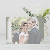 ツリ素朴ーハート写真Date Cardを保存 招待状 (スタンド正面)