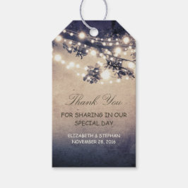 ツリ素朴ーブランズ結婚ライト ギフトタグ